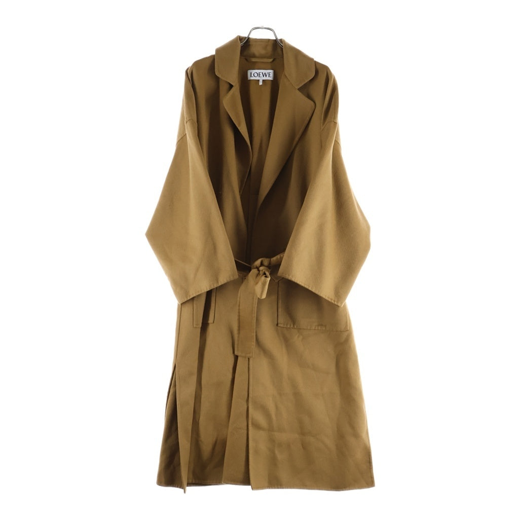 LOEWE(ロエベ) Oversize Belt Coat カシミヤ オーバーサイズ ベルト コート ブラウン S2281141PA レディース