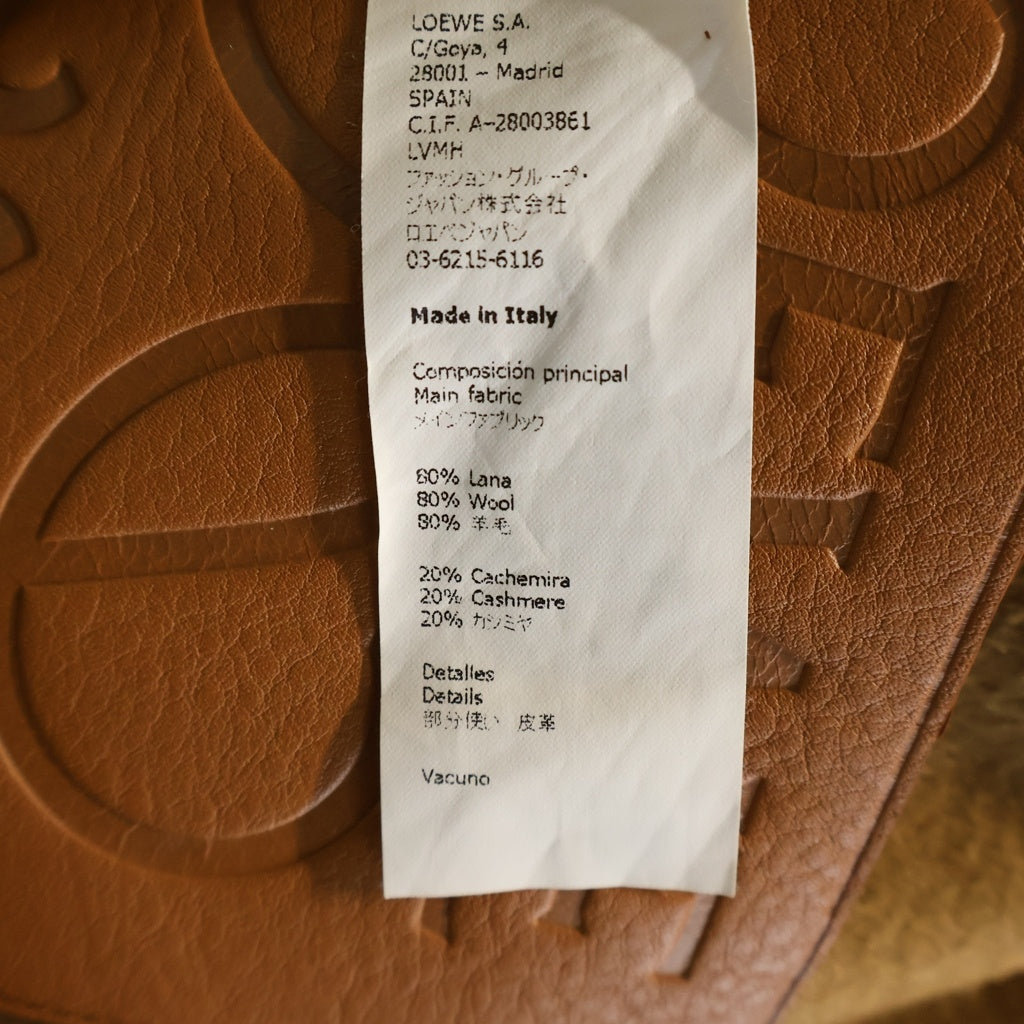 LOEWE(ロエベ) Oversize Belt Coat カシミヤ オーバーサイズ ベルト コート ブラウン S2281141PA レディース