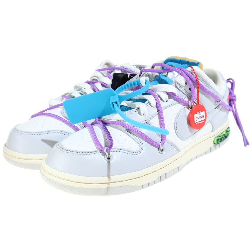 NIKE(ナイキ) ×Off-White Dunk Low Sail/Neutral Gray ×オフホワイト ダンク ロー セイル/ニュートラルグレー ローカットスニーカー シューズ US9/27.0cm グレー DM1602-125