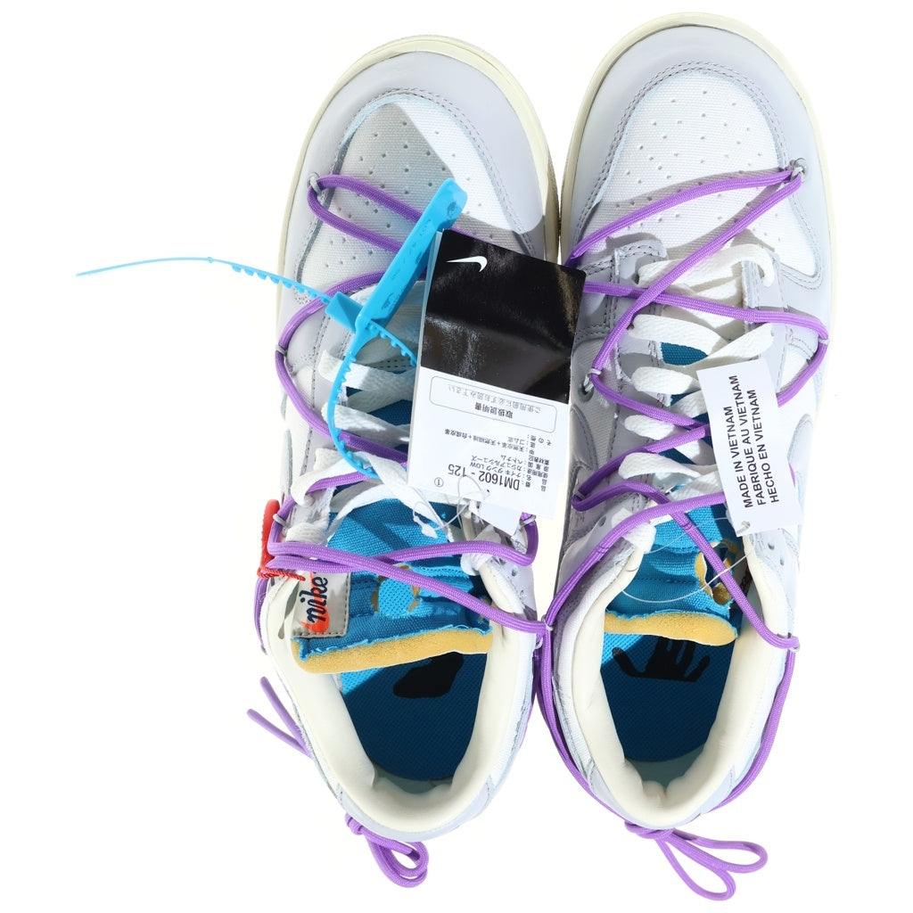 NIKE(ナイキ) ×Off-White Dunk Low Sail/Neutral Gray ×オフホワイト ダンク ロー セイル/ニュートラルグレー ローカットスニーカー シューズ US9/27.0cm グレー DM1602-125