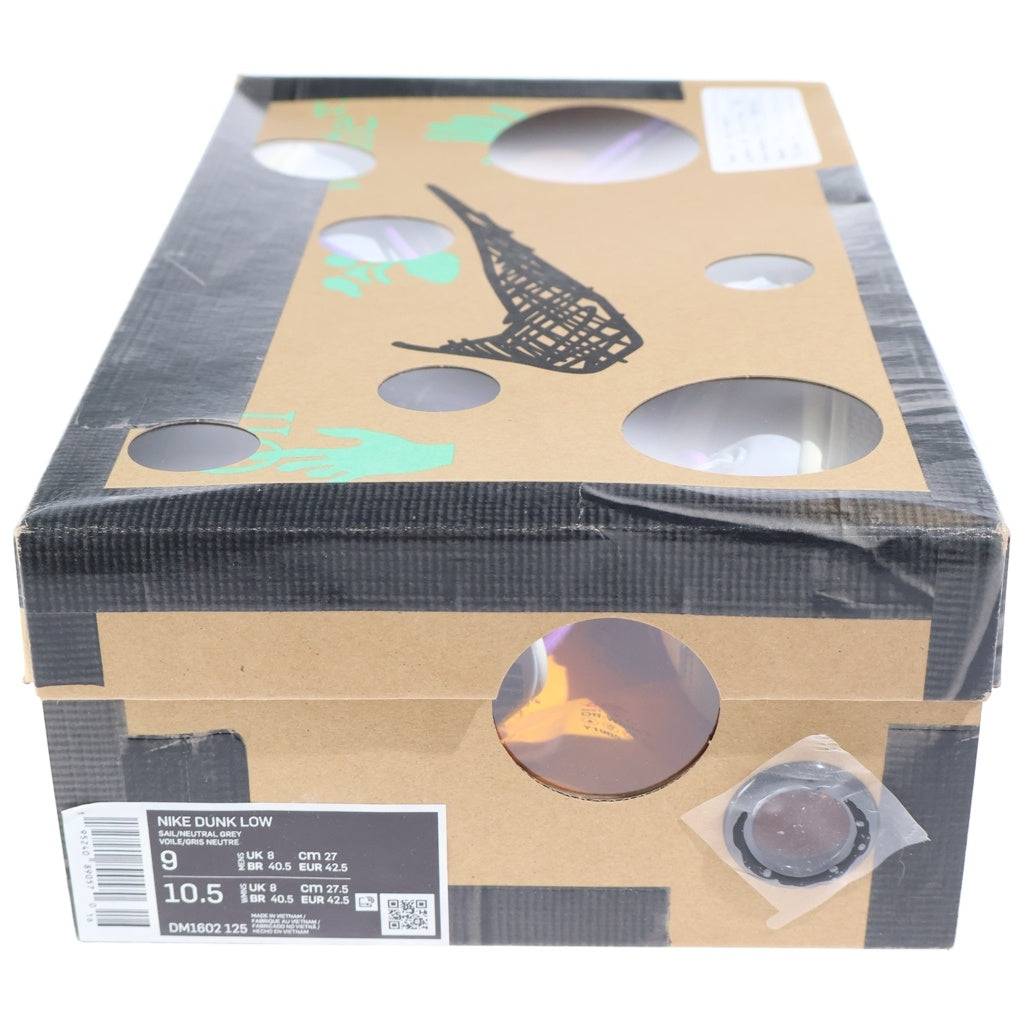NIKE(ナイキ) ×Off-White Dunk Low Sail/Neutral Gray ×オフホワイト ダンク ロー セイル/ニュートラルグレー ローカットスニーカー シューズ US9/27.0cm グレー DM1602-125