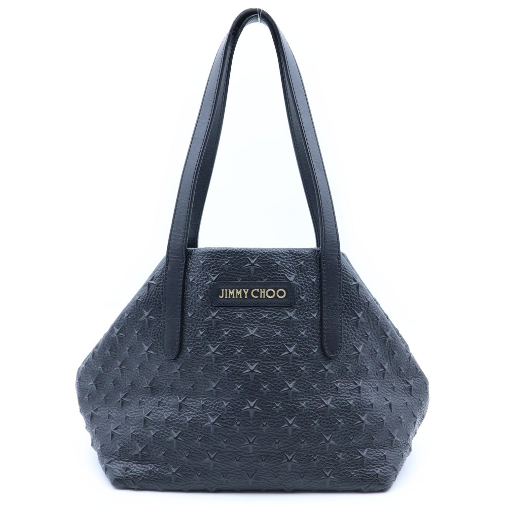 JIMMY CHOO(ジミーチュウ) ソフィア スモール スターエンボス トートバッグ ブラック レディース