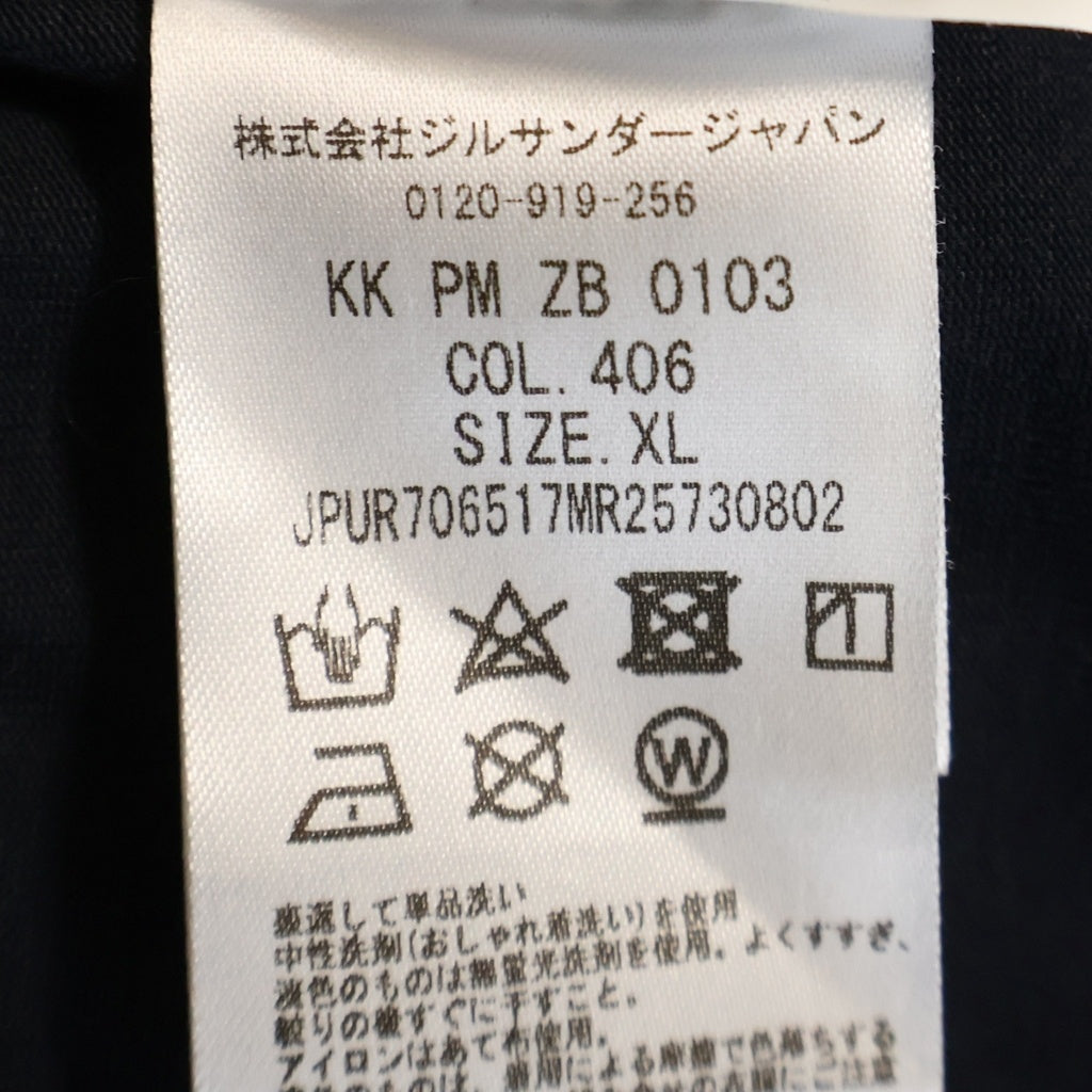 JIL SANDER(ジルサンダー) 22AW 刺繍ロゴ タートルネック 長袖 カットソー ブラック J47GC0005 J45049