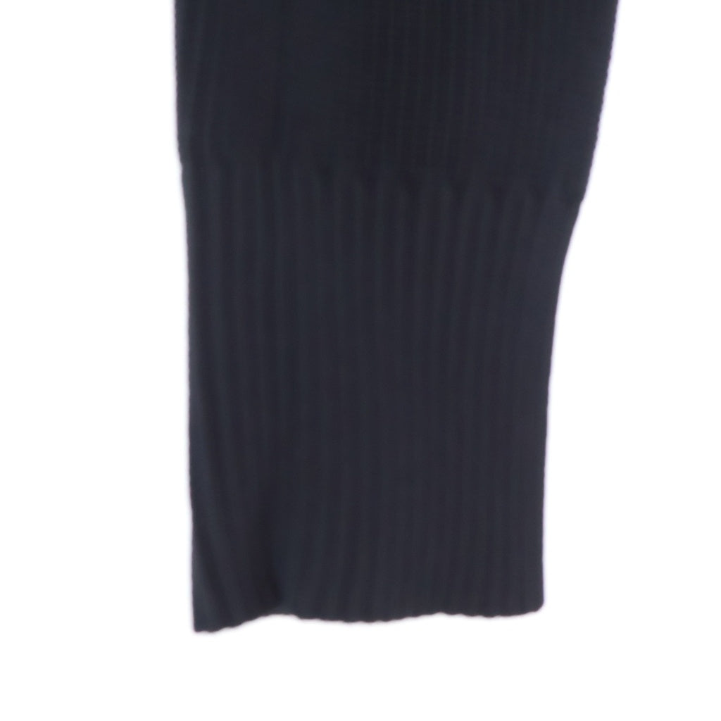 Sacai(サカイ) 24AW Zip Bi-Color Knit ジップ バイカラーニットセーター ドッキングニット ブラック/オフホワイト レディース 24-07364