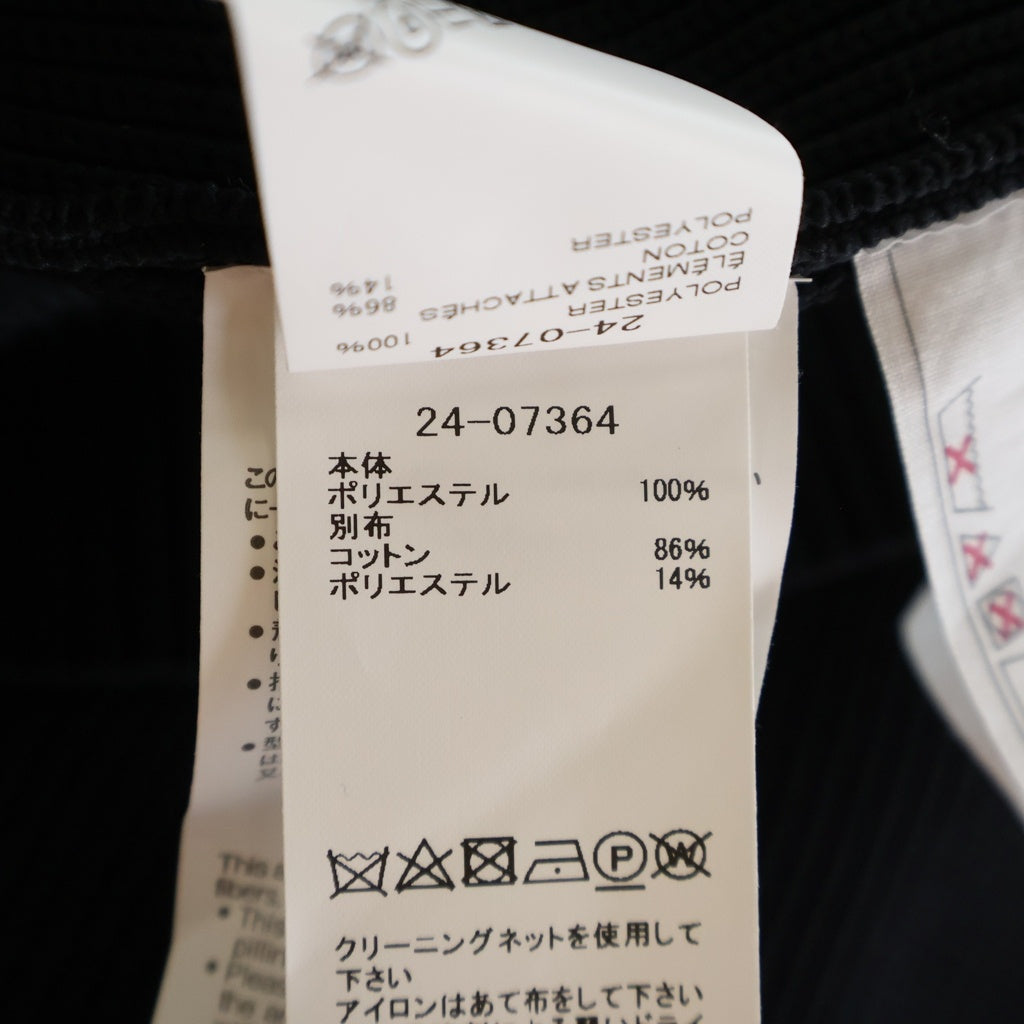 Sacai(サカイ) 24AW Zip Bi-Color Knit ジップ バイカラーニットセーター ドッキングニット ブラック/オフホワイト レディース 24-07364