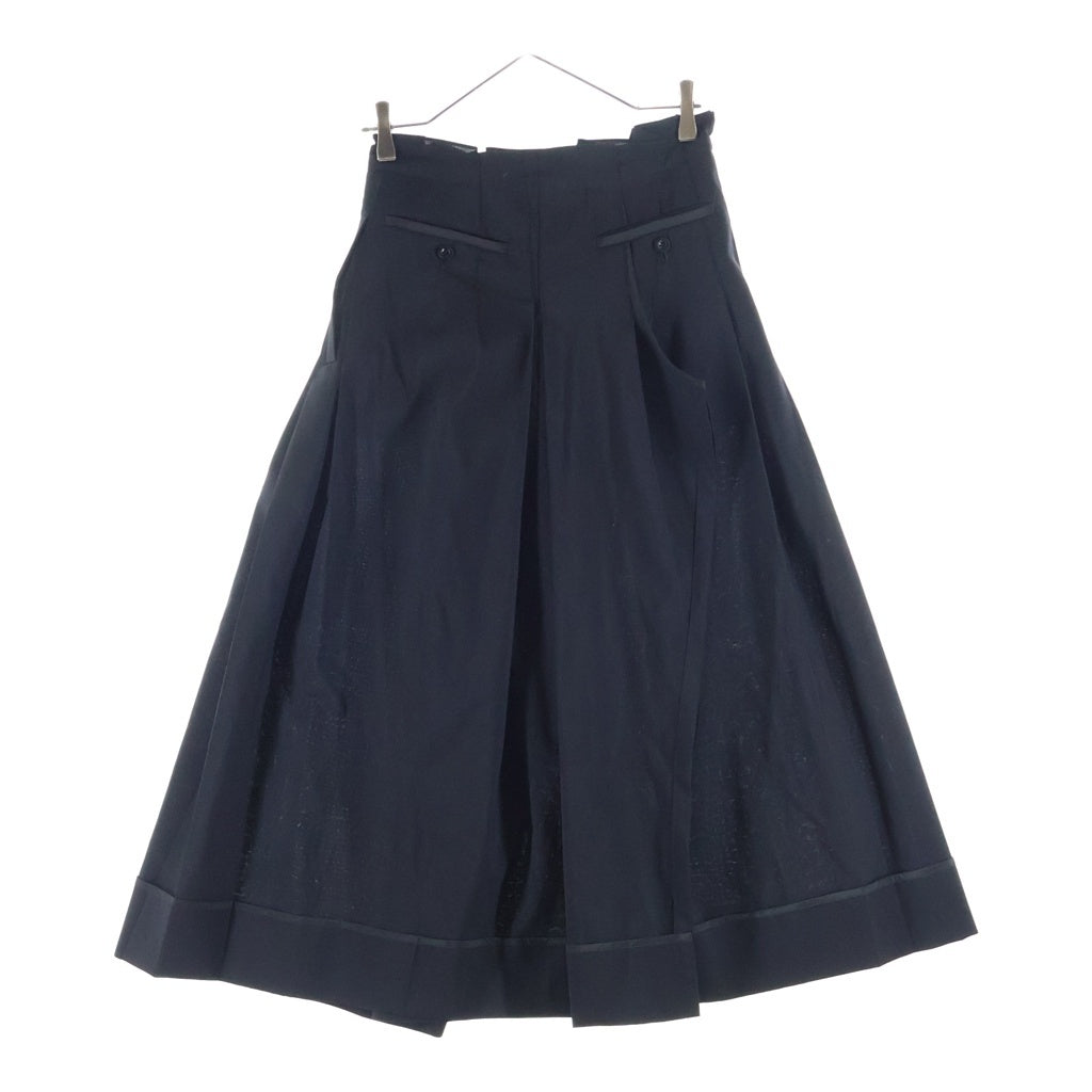 Sacai(サカイ) 21SS ZIP Suiting Skirt プリーツ ロング スカート ブラック 21ー05651 レディース