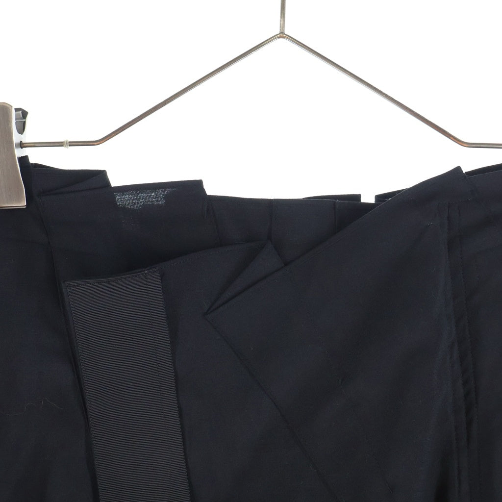 Sacai(サカイ) 21SS ZIP Suiting Skirt プリーツ ロング スカート ブラック 21ー05651 レディース