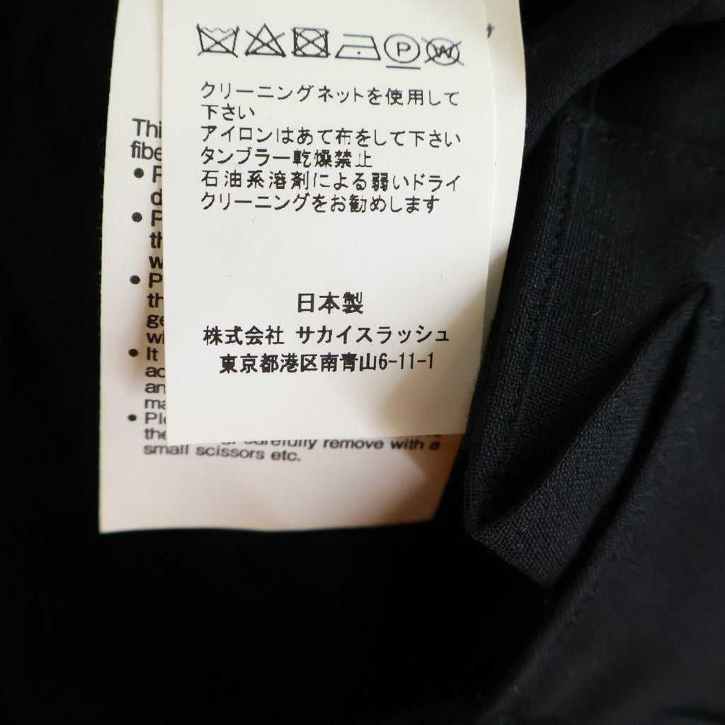 Sacai(サカイ) 21SS ZIP Suiting Skirt プリーツ ロング スカート ブラック 21ー05651 レディース