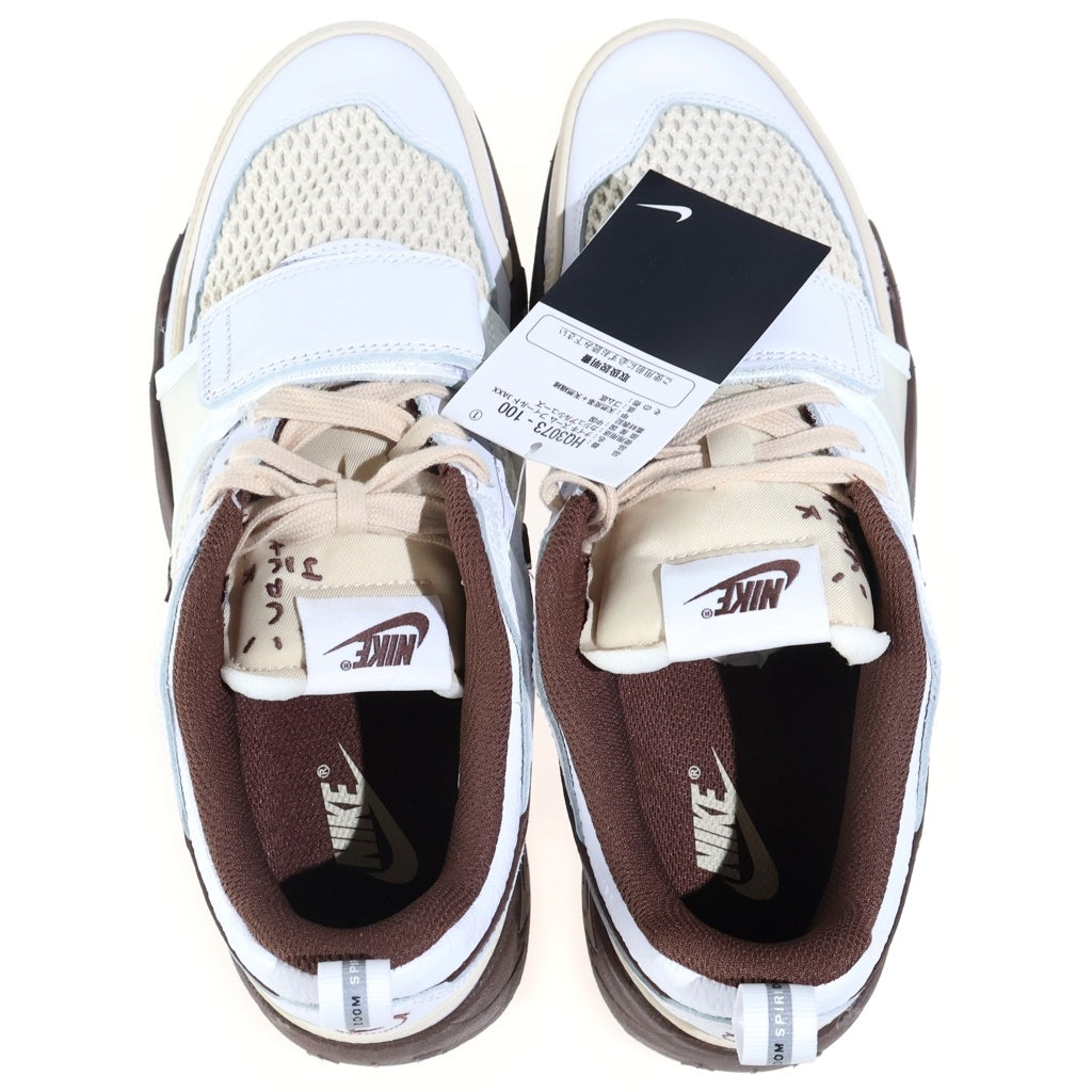 NIKE(ナイキ) ×TRAVIS SCOTT ZOOM FIELD JAXX HQ3073-100 トラヴィススコット ズーム フィールド ジャックス ローカットスニーカー ブラウン/ホワイト US8.5/26.5cm