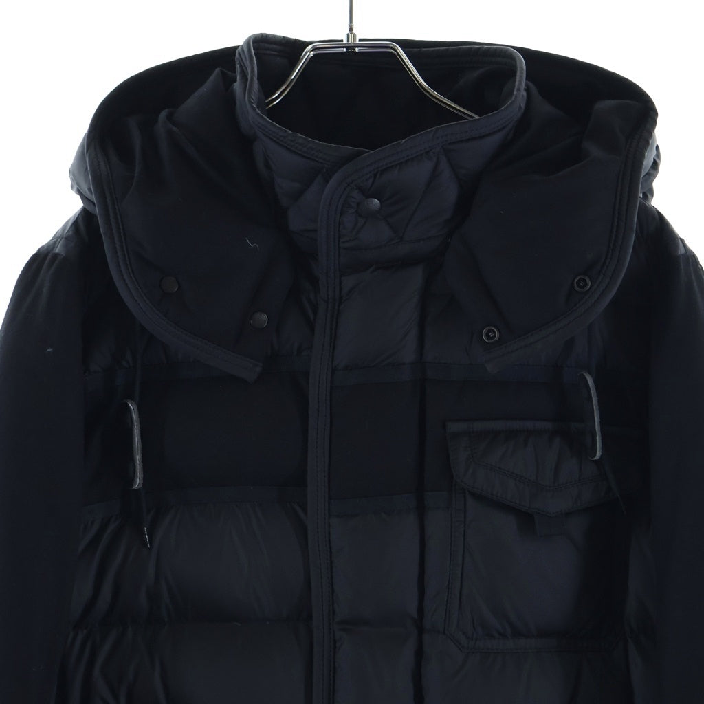 MONCLER(モンクレール) RYAN GIUBBOTTO 2WAY ライアン ウールナイロン切り替え ダウンジャケット ブラック C20914139285 53227