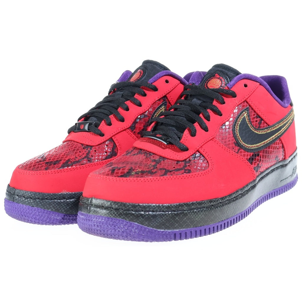 NIKE(ナイキ) AIR FORCE NRG CMFT LOW UNIVERSITY RED エア フォース 1 コンフォート イヤー オブ スネーク スニーカー US9/27.0cm 555106-600