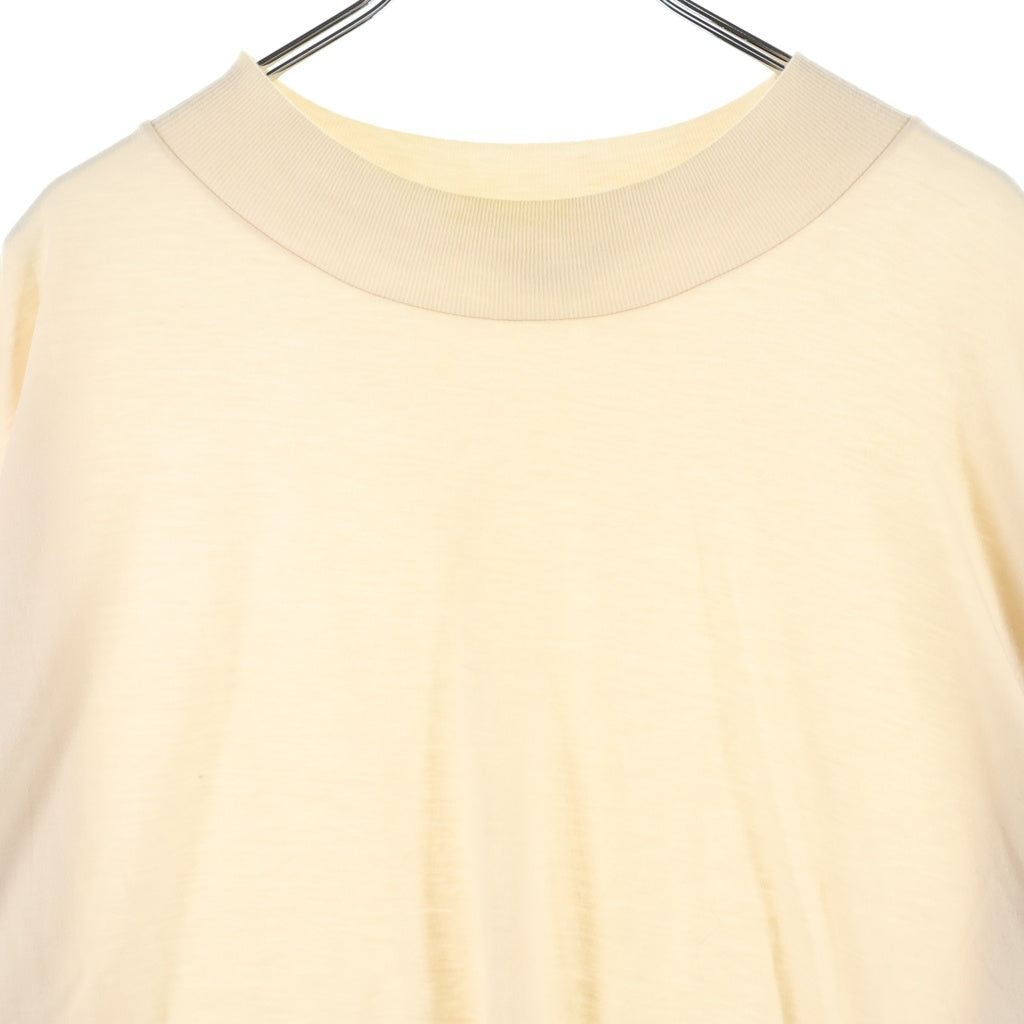 AURALEE(オーラリー) 22SS SUPER SOFT WOOL JERSEY MOCK-NECK TEE スーパーソフトウール ジャージーモックネック 半袖Tシャツ カットソー ベージュ A22ST01WU