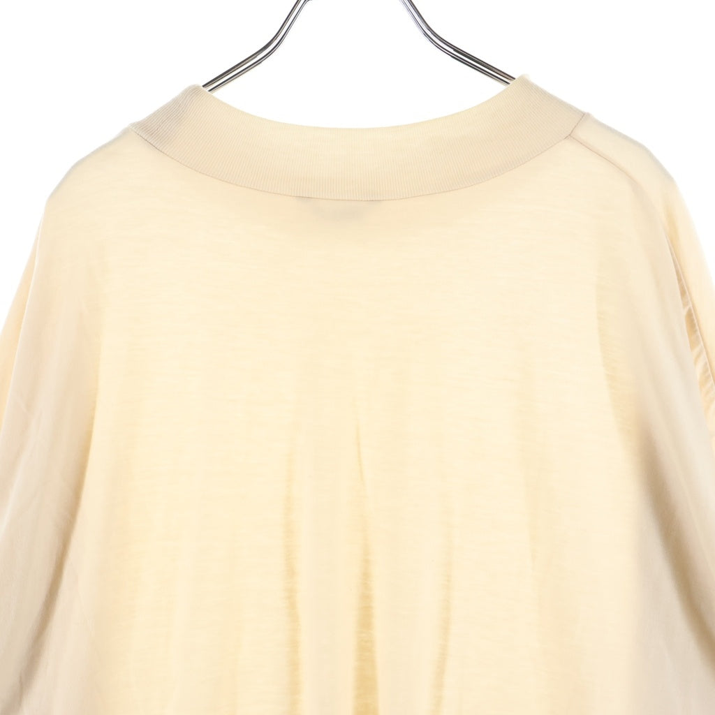 AURALEE(オーラリー) 22SS SUPER SOFT WOOL JERSEY MOCK-NECK TEE スーパーソフトウール ジャージーモックネック 半袖Tシャツ カットソー ベージュ A22ST01WU