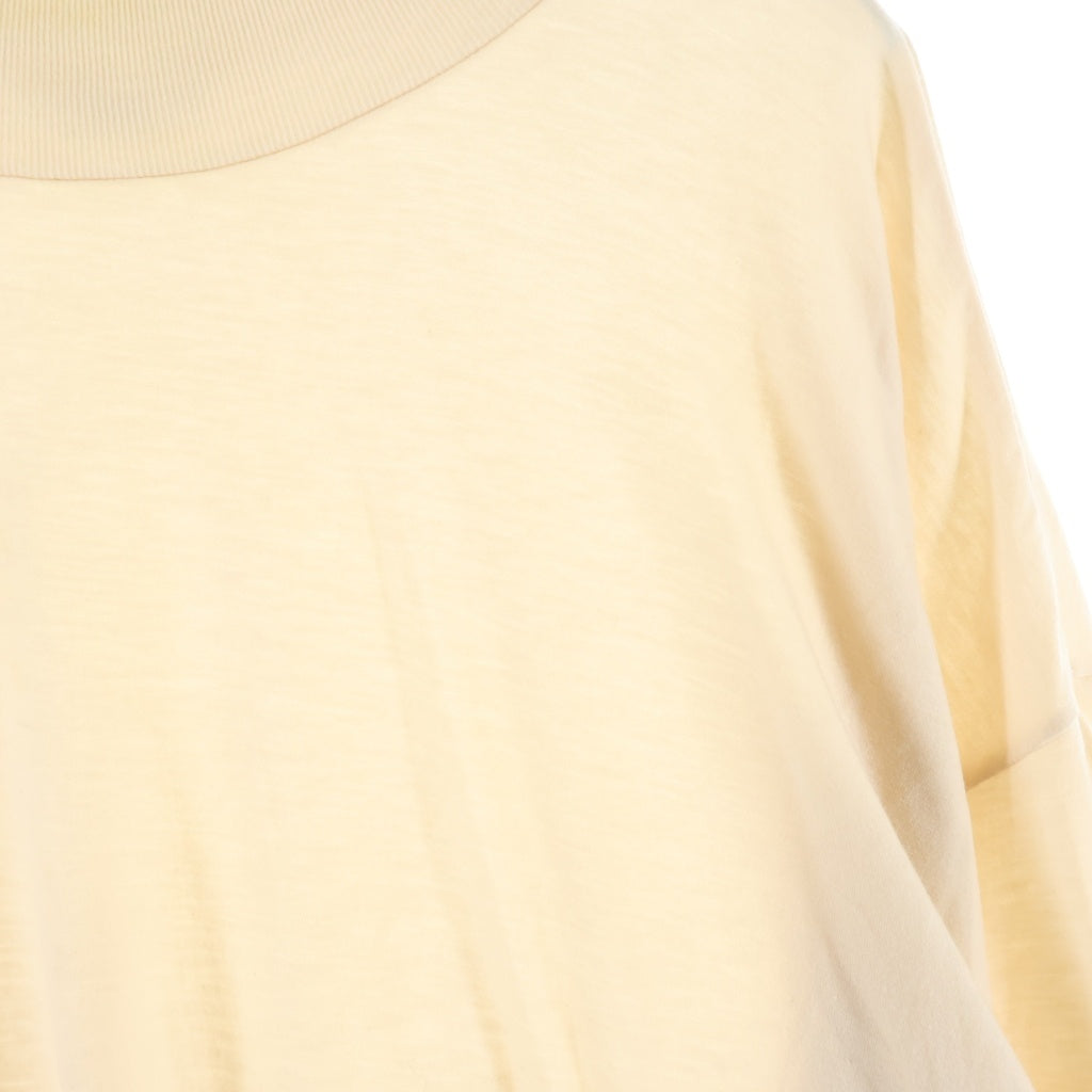 AURALEE(オーラリー) 22SS SUPER SOFT WOOL JERSEY MOCK-NECK TEE スーパーソフトウール ジャージーモックネック 半袖Tシャツ カットソー ベージュ A22ST01WU