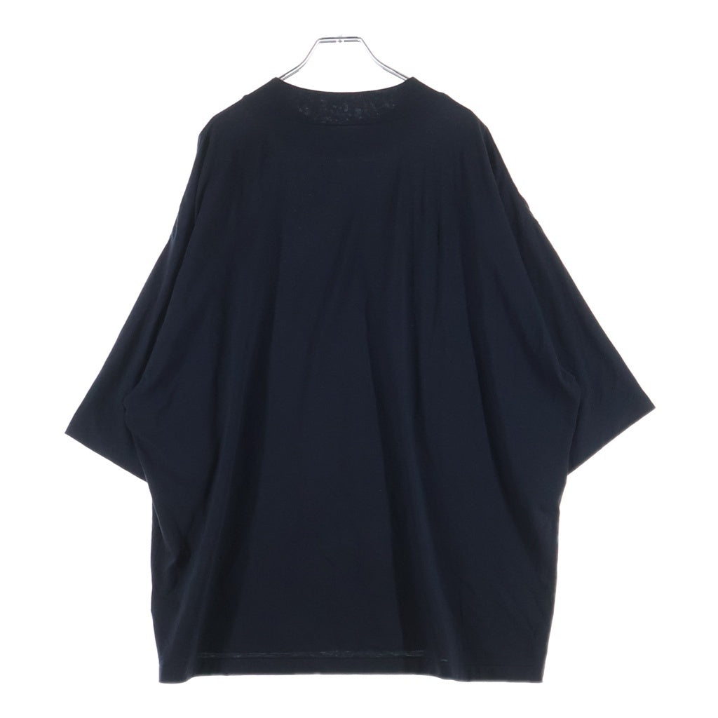 AURALEE(オーラリー) 22SS SUPER SOFT WOOL JERSEY MOCK-NECK TEE スーパーソフトウール ジャージーモックネック 半袖Tシャツ カットソー ブラック A22ST01WU