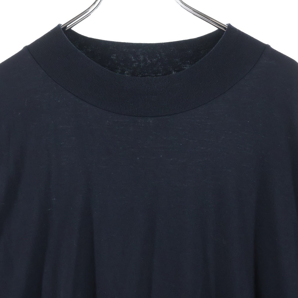 AURALEE(オーラリー) 22SS SUPER SOFT WOOL JERSEY MOCK-NECK TEE スーパーソフトウール ジャージーモックネック 半袖Tシャツ カットソー ブラック A22ST01WU