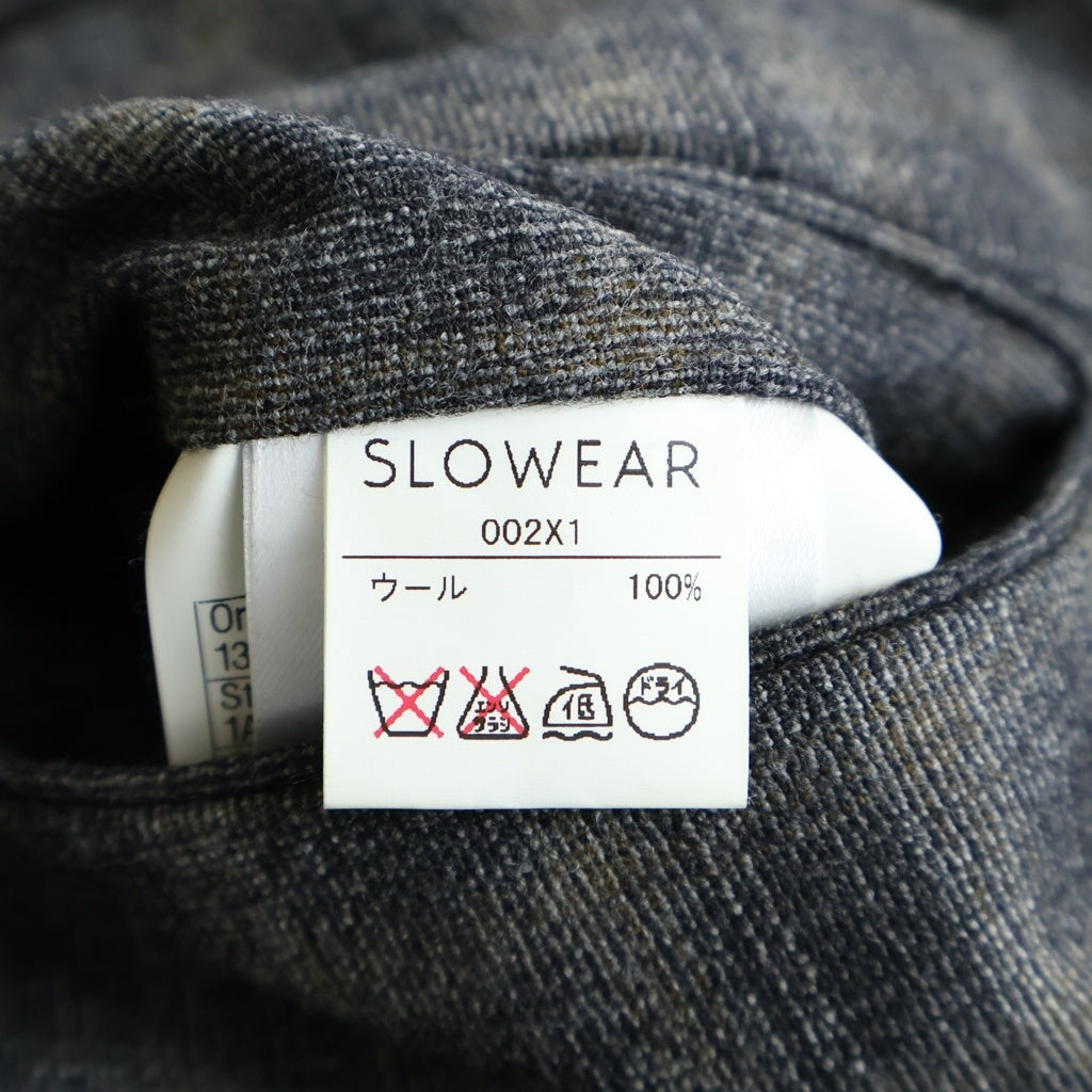 INCOTEX(インコテックス) SLOWEAR 2タック ウールスラックス パンツ チェック グレー