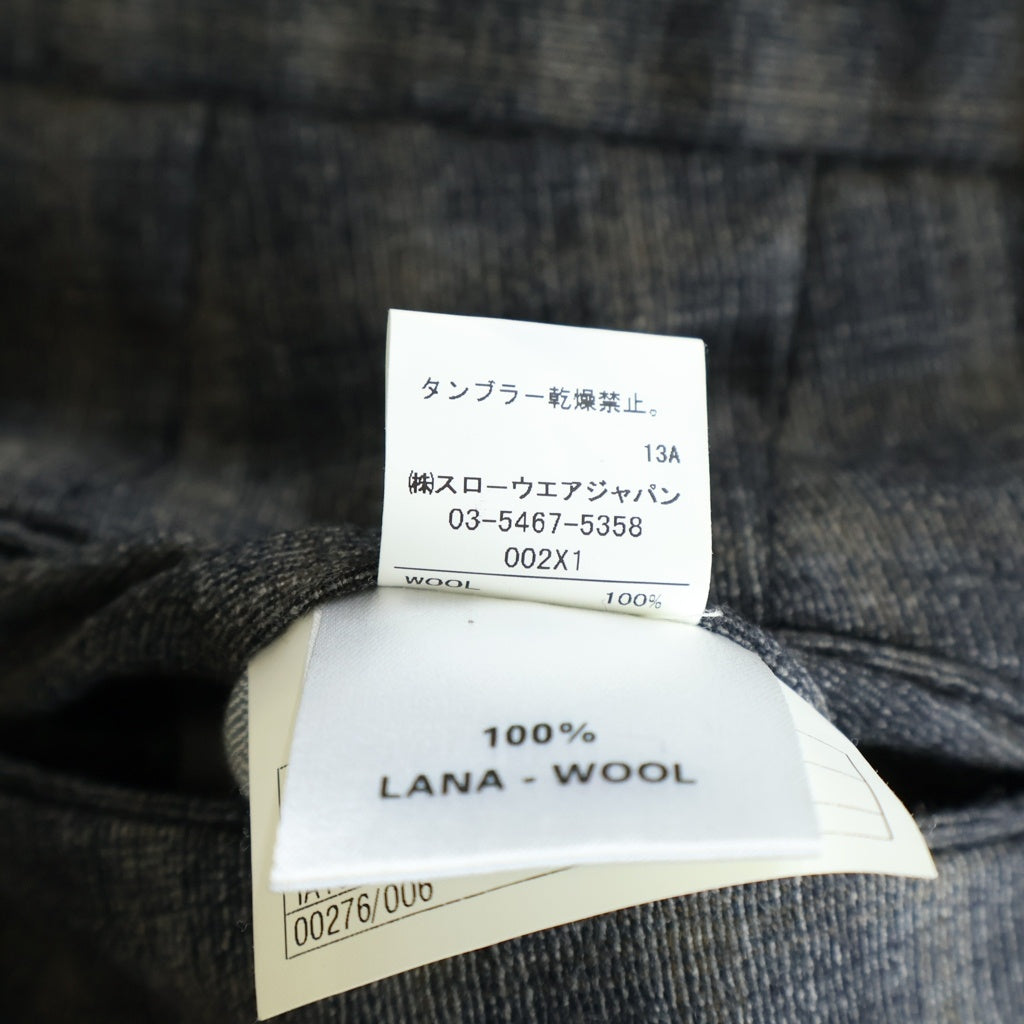 INCOTEX(インコテックス) SLOWEAR 2タック ウールスラックス パンツ チェック グレー