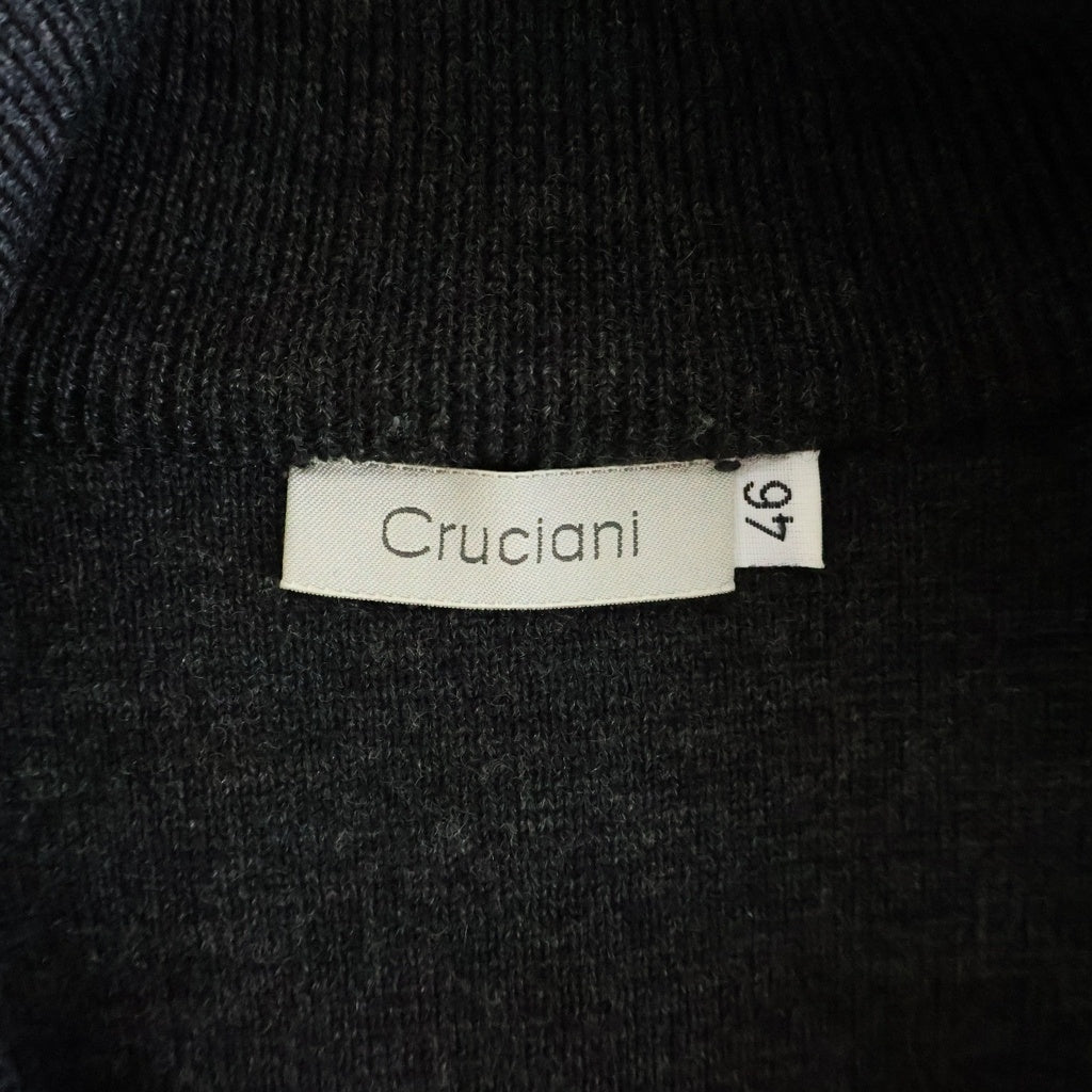 Cruciani(クルチアーニ) ニットブルゾン ニットジャケット ウール ブラック