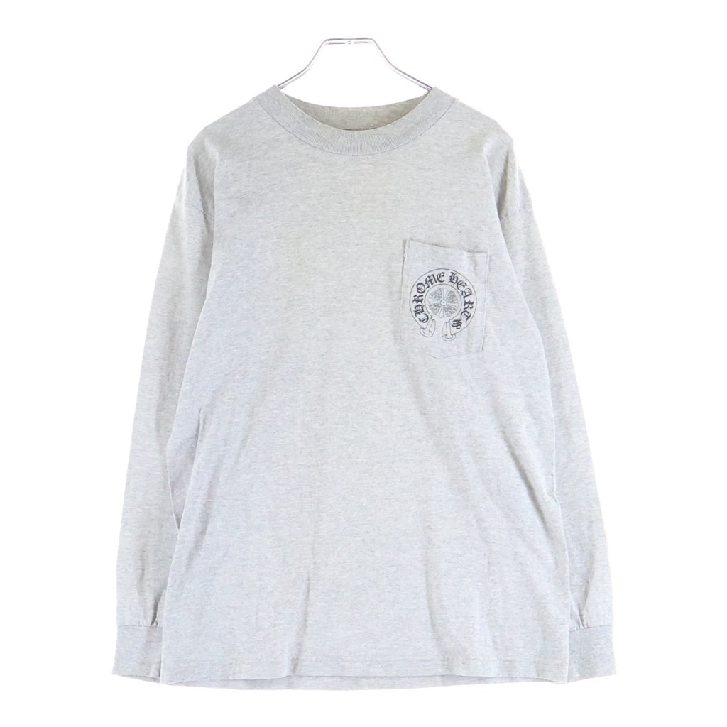CHROME HEARTS(クロムハーツ) OLD Back Cemetery Cross L/S TEE オールド バックセメタリークロス ロングスリーブ 長袖Tシャツ カットソー グレー