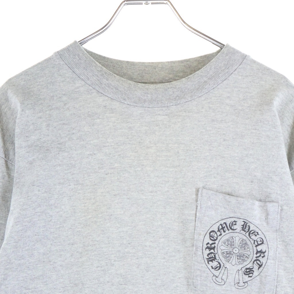 CHROME HEARTS(クロムハーツ) OLD Back Cemetery Cross L/S TEE オールド バックセメタリークロス ロングスリーブ 長袖Tシャツ カットソー グレー