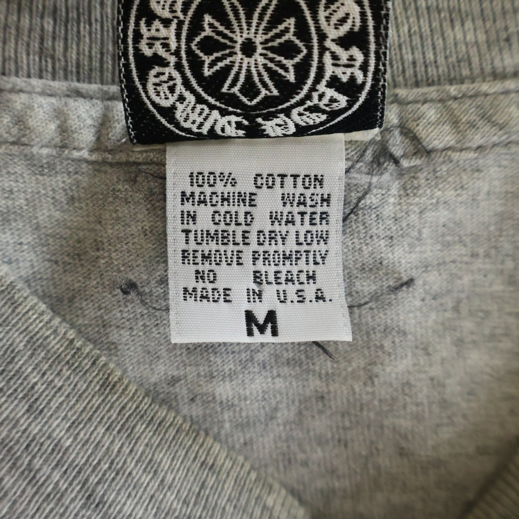 CHROME HEARTS(クロムハーツ) OLD Back Cemetery Cross L/S TEE オールド バックセメタリークロス ロングスリーブ 長袖Tシャツ カットソー グレー