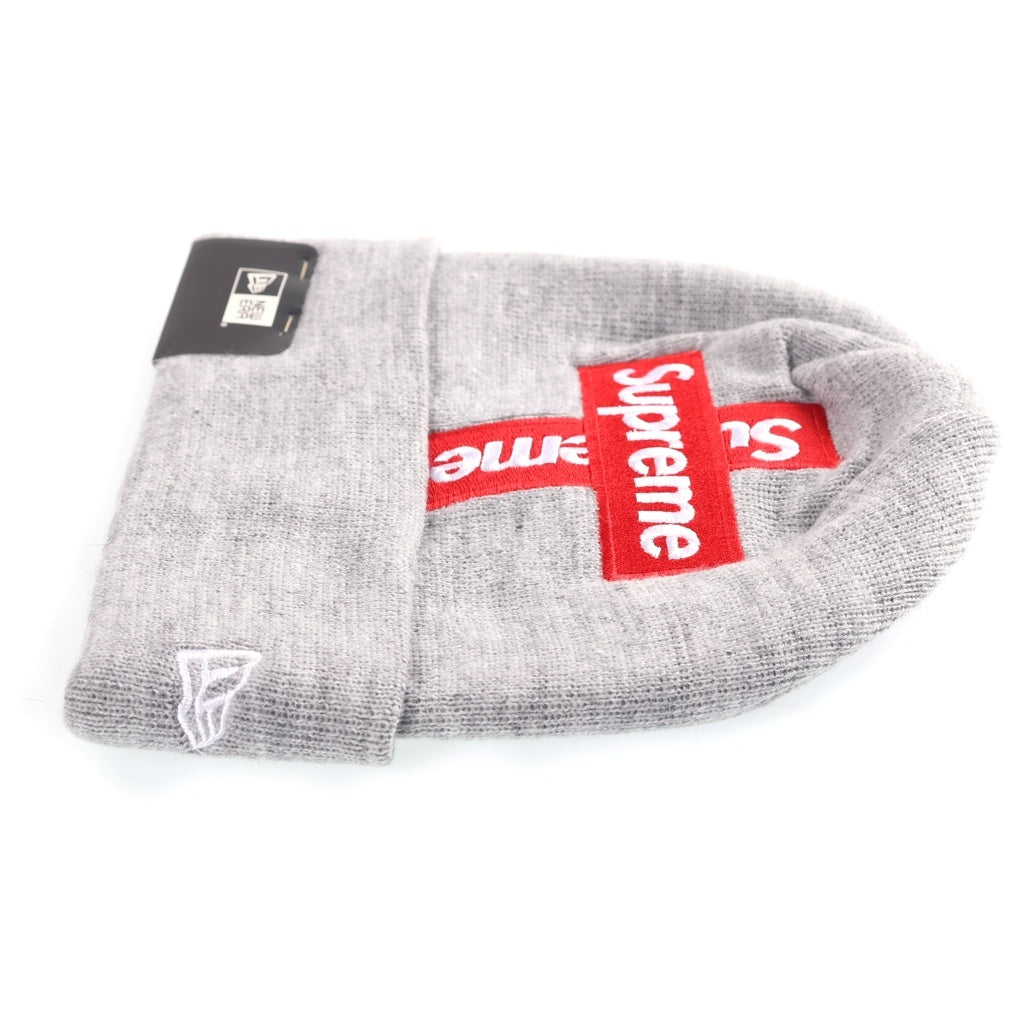 SUPREME(シュプリーム) 20AW New Era Cross Box logo Beanie Heather Grey ボックスロゴビーニー ニット帽 グレー