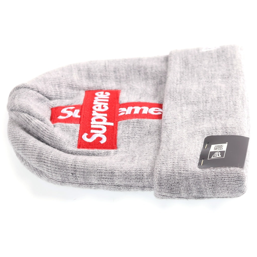 SUPREME(シュプリーム) 20AW New Era Cross Box logo Beanie Heather Grey ボックスロゴビーニー ニット帽 グレー