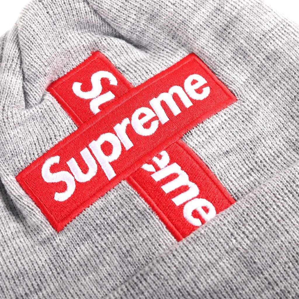 SUPREME(シュプリーム) 20AW New Era Cross Box logo Beanie Heather Grey ボックスロゴビーニー ニット帽 グレー