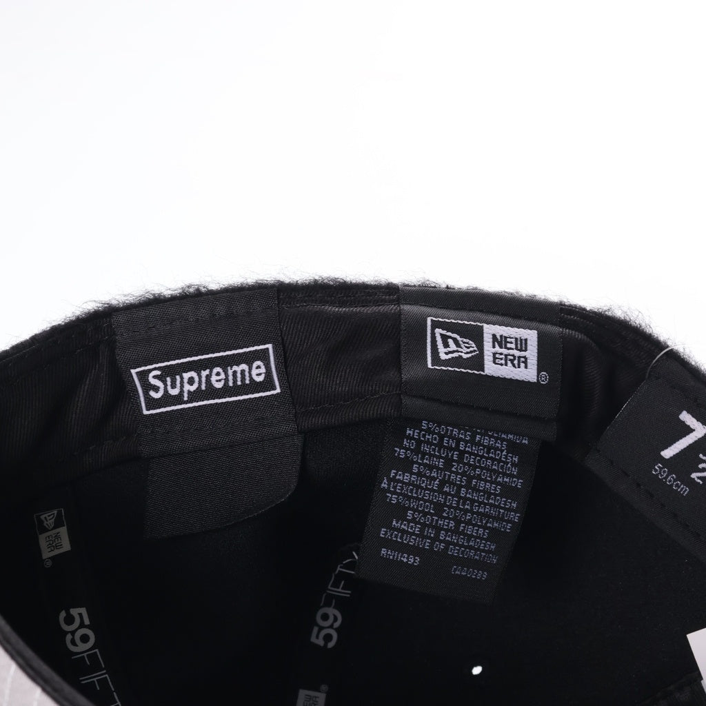 SUPREME(シュプリーム) 24AW ×New Brushed Wool Box Logo New Era Cap ニューエラ ブラッシュウールボックスロゴ キャップ 帽子 ブラック