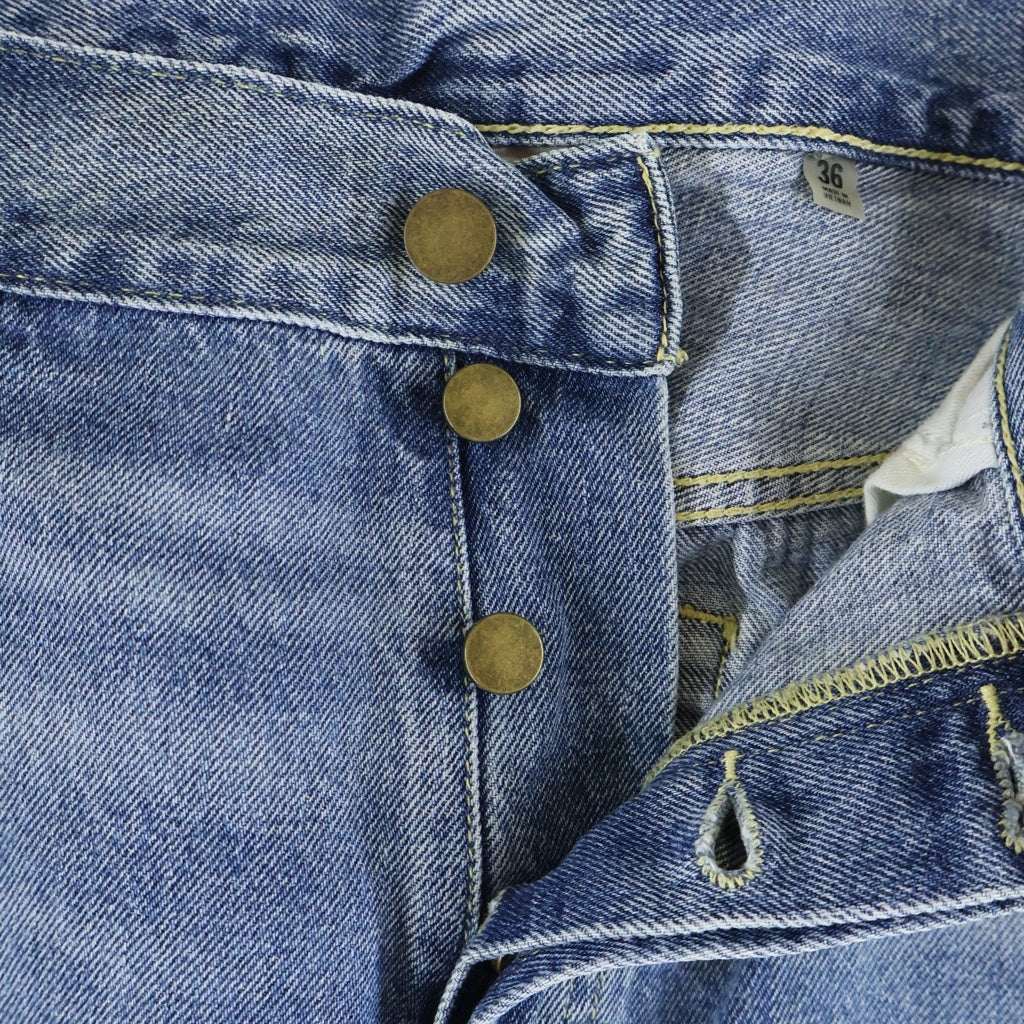 FEAR OF GOD ESSENTIALS(フィアオブゴッド エッセンシャルズ) DENIM PANTS ボタンフライ ストレート デニムパンツ ジーンズ インディゴ 130SU224140F