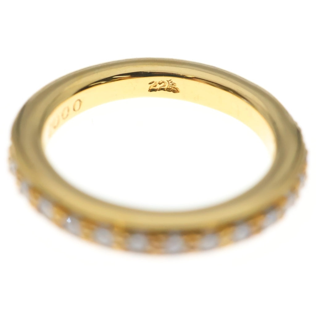 CHROME HEARTS(クロムハーツ) 22K NTFL PAVE DIA ノット トゥルー ファッキン ラブ アフターPAVEダイヤ リング ゴールド