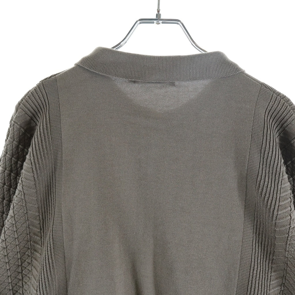YASHIKI(ヤシキ) 23SS Hanaakari Collar Cardigan ハナアカリ カラー カーディガン フロントボタン ベージュ YSK-23SS-KN03