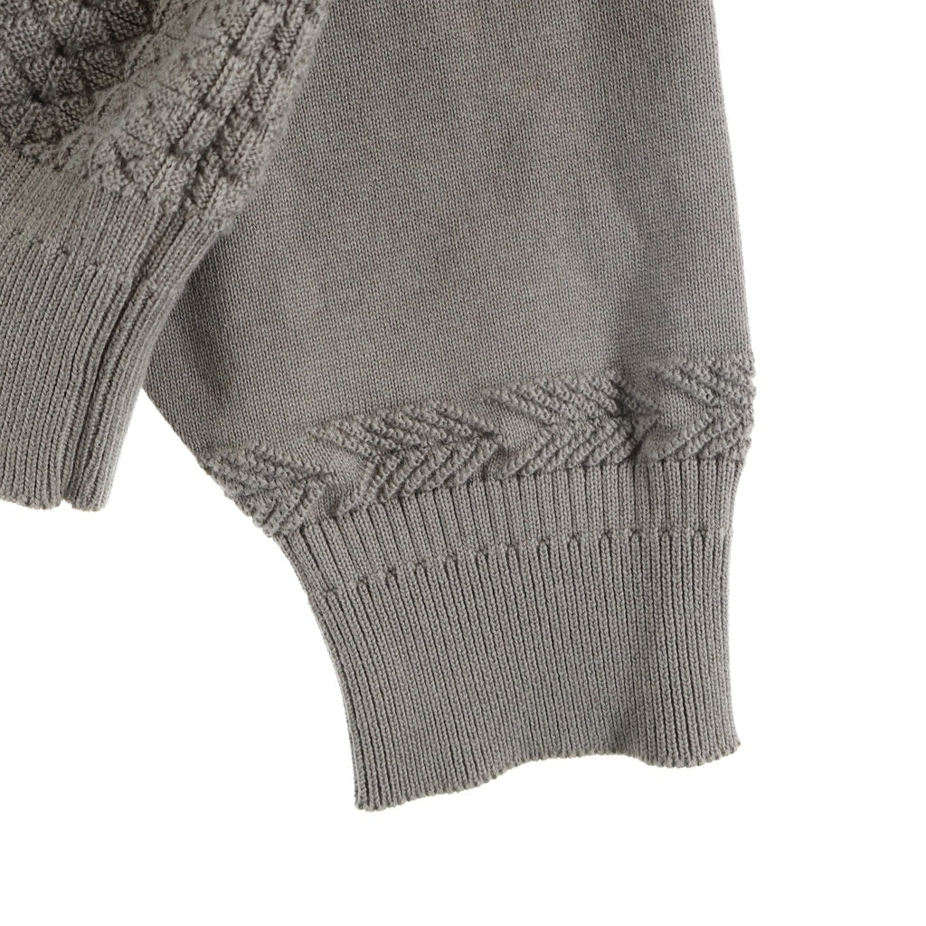 YASHIKI(ヤシキ) 23SS Hanaakari Collar Cardigan ハナアカリ カラー カーディガン フロントボタン ベージュ YSK-23SS-KN03