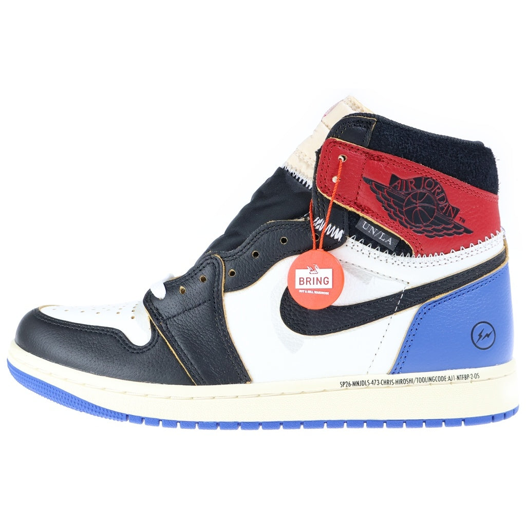 NIKE(ナイキ) ×FRAGMENT DESIGHN ×UNION AIR JORDAN 1 HIGH BLACK/VARSITY RED エアジョーダン1 ハイカットスニーカー US9/27.0cm IO7847-002
