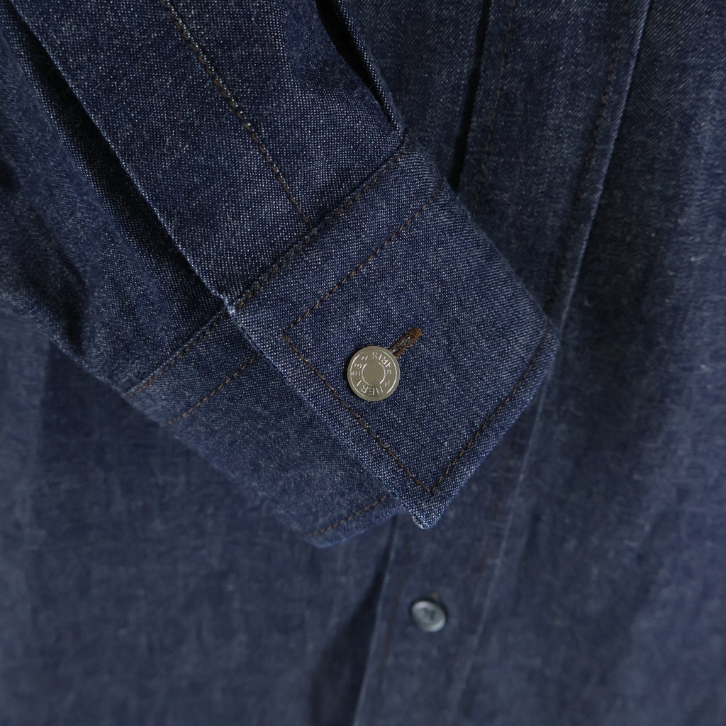 HERMES(エルメス) デニム シャツ インディゴ ブルー コットン