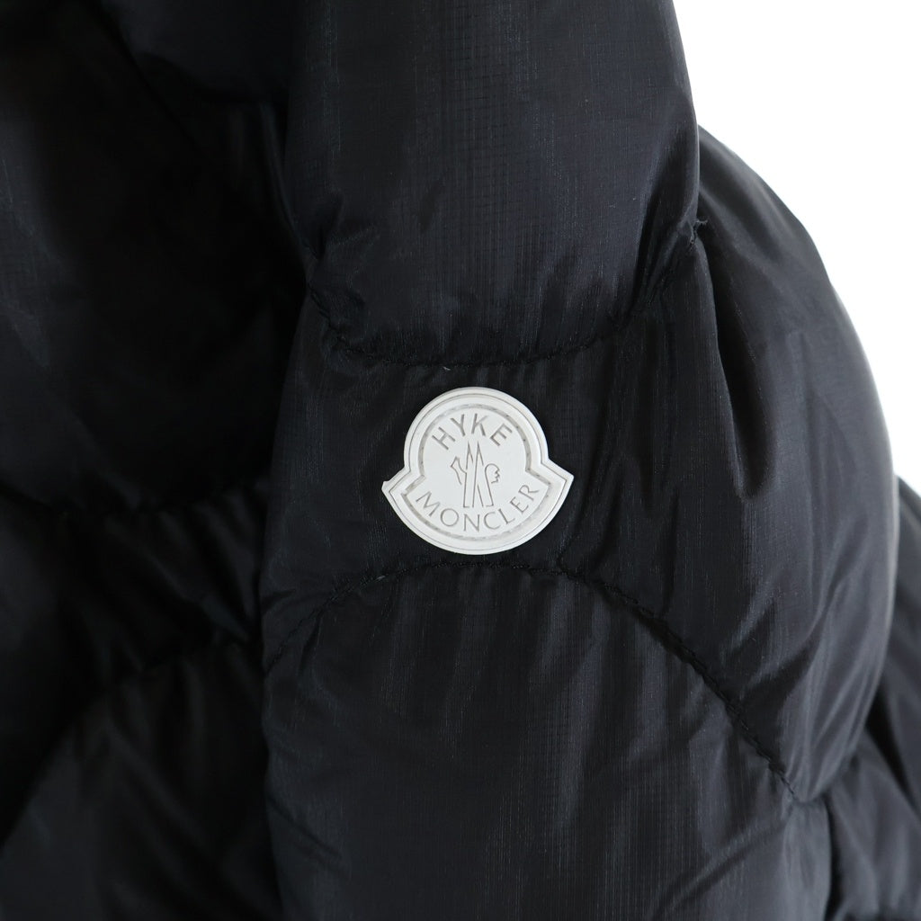 MONCLER(モンクレール) × HYKE NADELHORN GIUBBOTTO ナーデルホルン キルティング ロングダウンコート ジャケット ブラック H209K1C00001