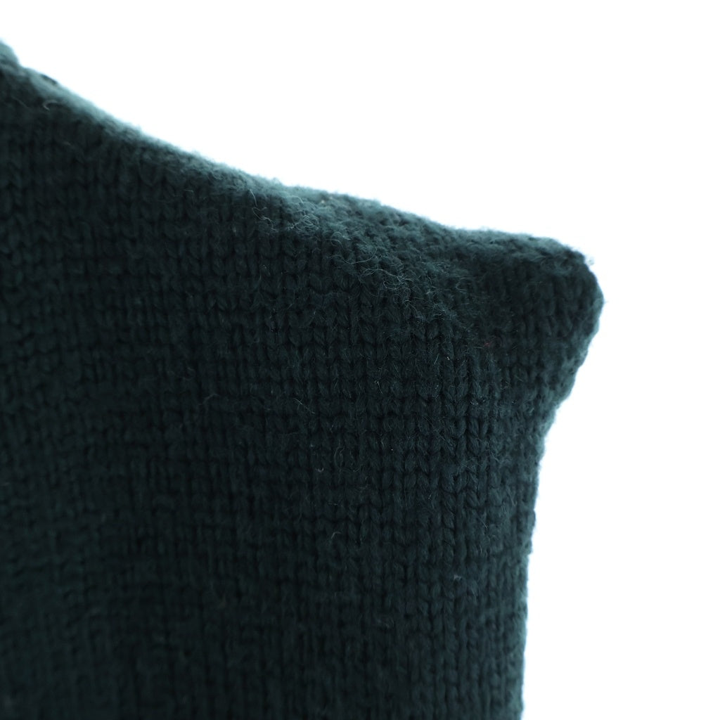 MM6 Maison Margiela(エムエムシックスメゾンマルジェラ) ジレニット ノースリーブ Vネック ウール混コットン ニットベスト グリーン レディース
