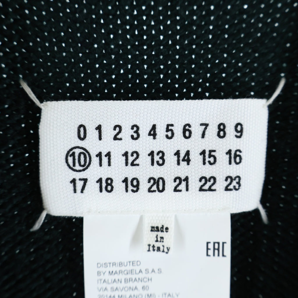 MM6 Maison Margiela(エムエムシックスメゾンマルジェラ) ジレニット ノースリーブ Vネック ウール混コットン ニットベスト グリーン レディース