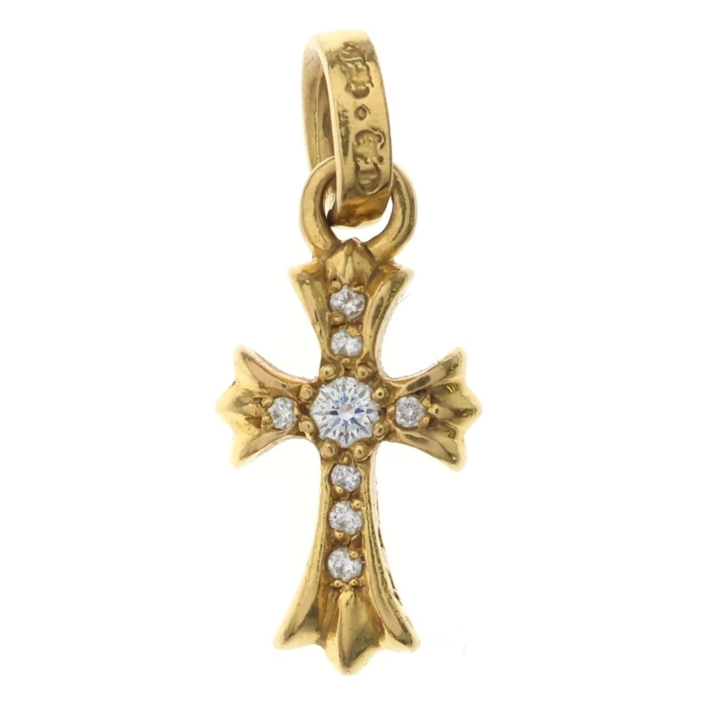 CHROME HEARTS(クロムハーツ) 22K CRS BBYFAT P/DIA ベイビーファットクロス PAVEダイヤ ペンダントトップ ゴールド BCA035