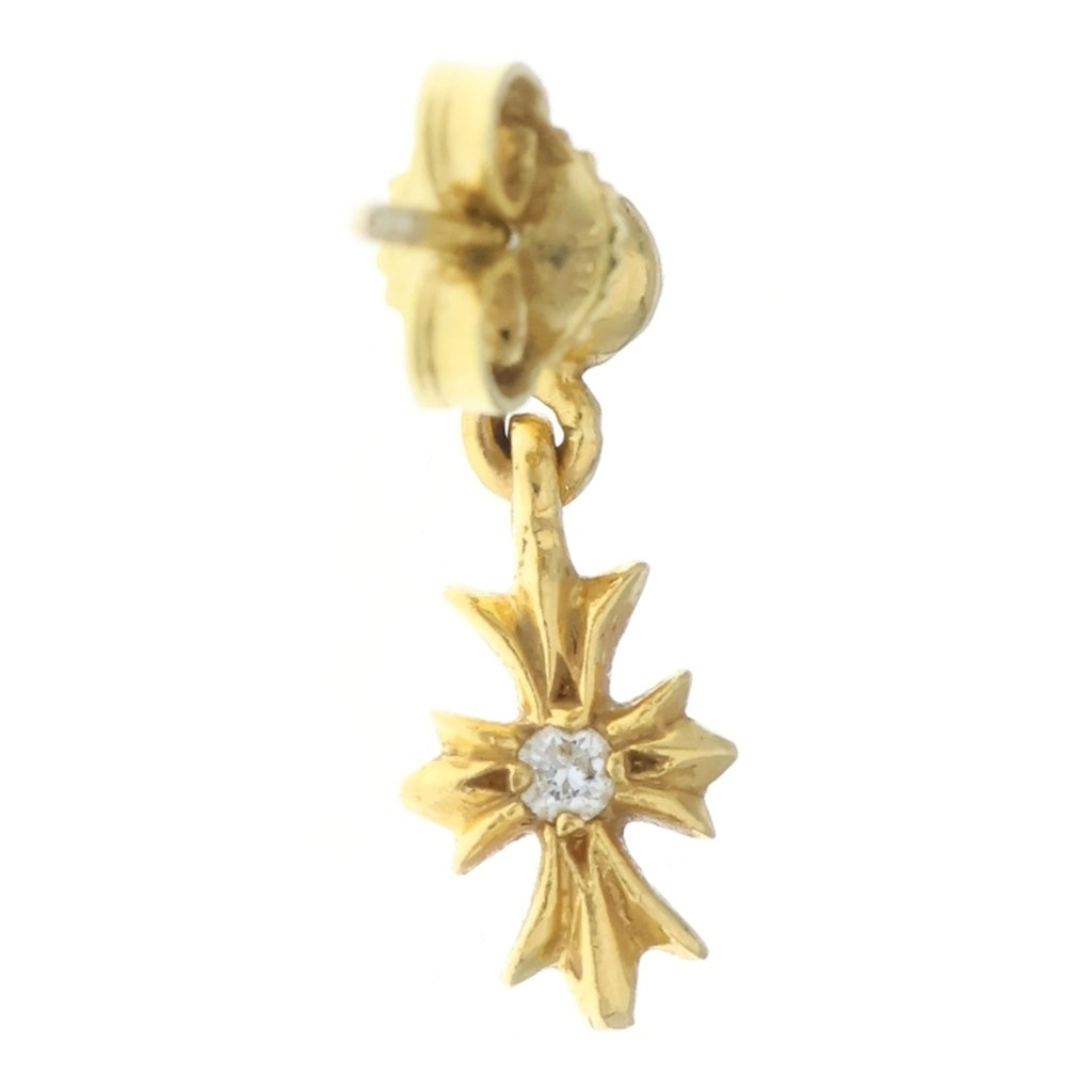 CHROME HEARTS(クロムハーツ) 22K TNY E CH PLS 1DIA タイニーE CHプラス ドロップピアス 1ダイヤ ゴールド BCA024