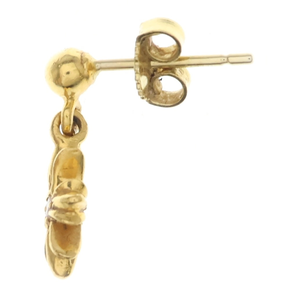 CHROME HEARTS(クロムハーツ) 22K TNY E CH PLS 1DIA タイニーE CHプラス ドロップピアス 1ダイヤ ゴールド BCA024