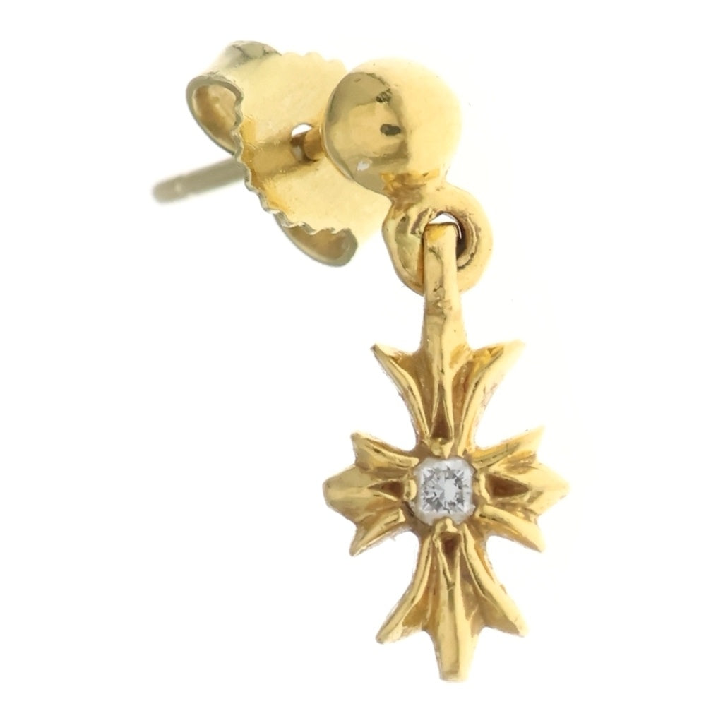 CHROME HEARTS(クロムハーツ) 22K TNY E CH PLS 1DIA タイニーE CHプラス ドロップピアス 1ダイヤ ゴールド BCA024