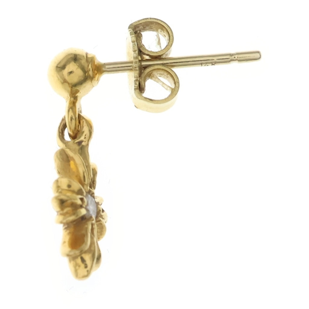 CHROME HEARTS(クロムハーツ) 22K TNY E CH PLS 1DIA タイニーE CHプラス ドロップピアス 1ダイヤ ゴールド BCA024
