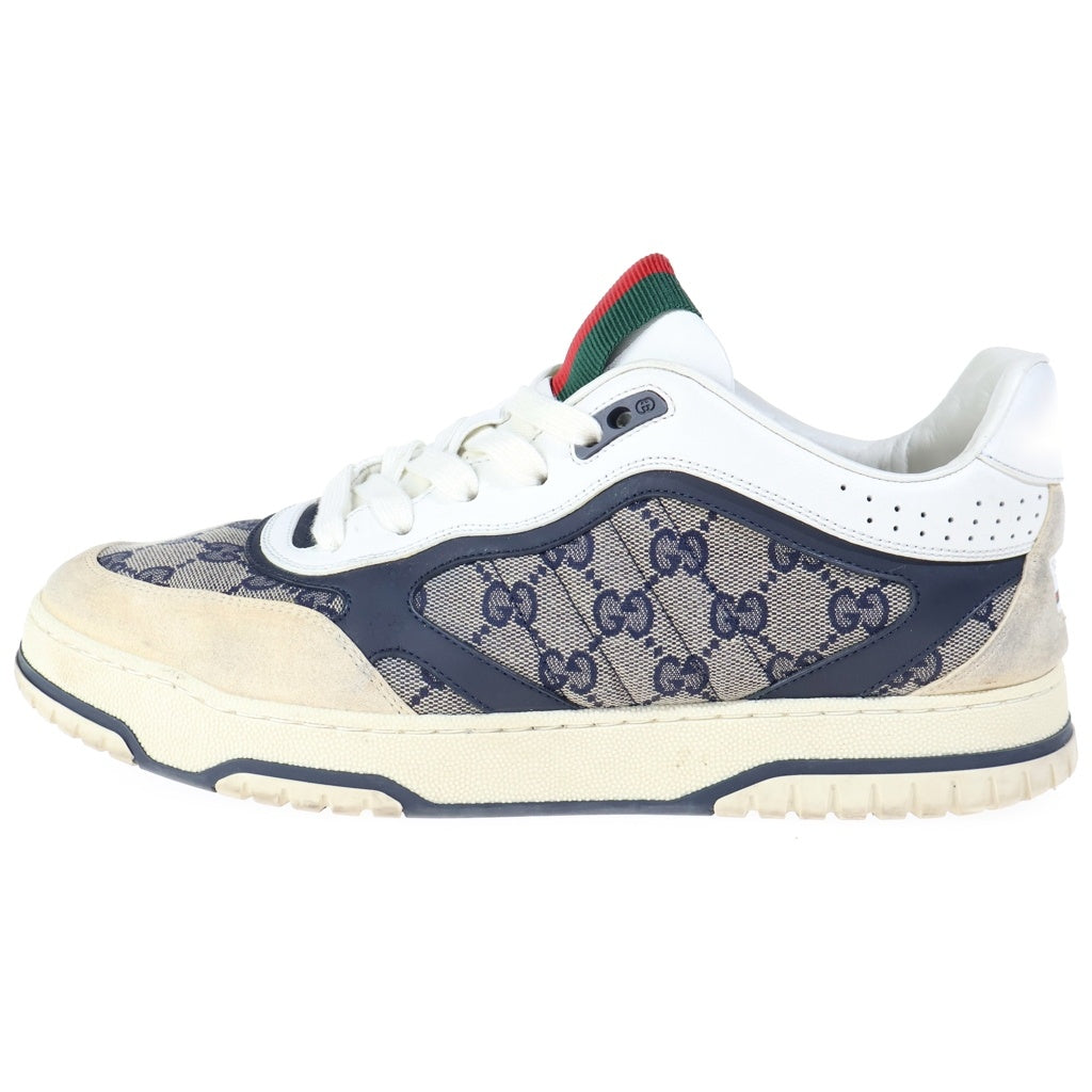 GUCCI(グッチ) GG総柄 レザー ローカットスニーカー シューズ ブラウン 787476
