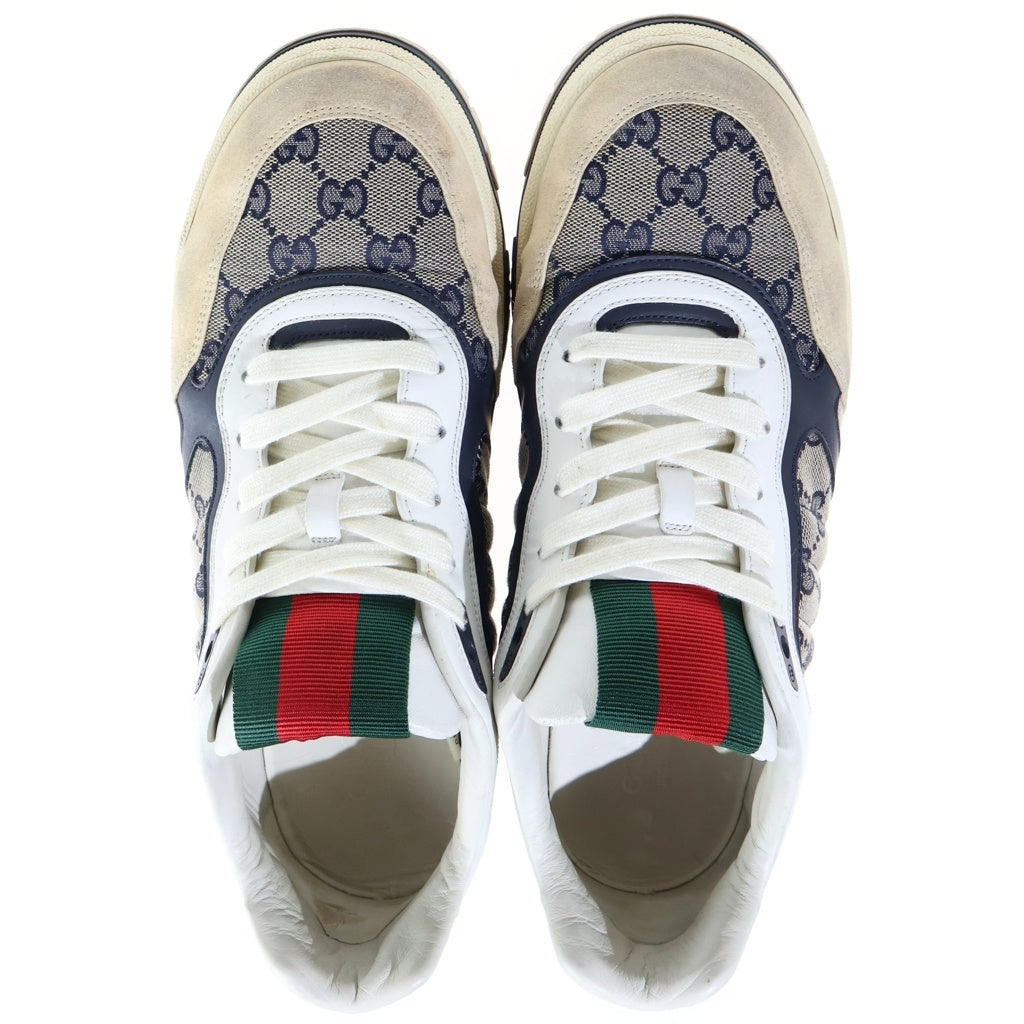 GUCCI(グッチ) GG総柄 レザー ローカットスニーカー シューズ ブラウン 787476