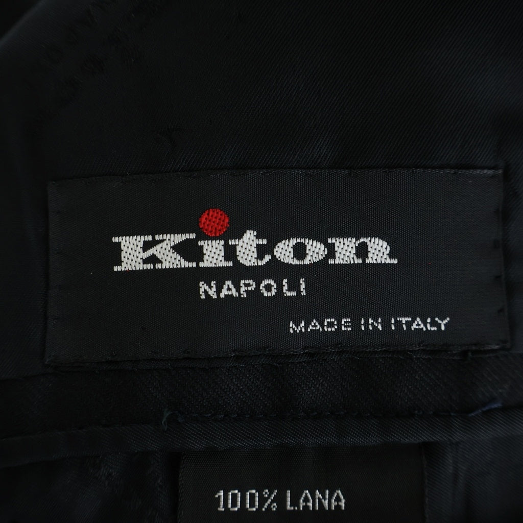 Kiton(キートン) 3B ウールテーラードジャケット セットアップスーツ ブラック