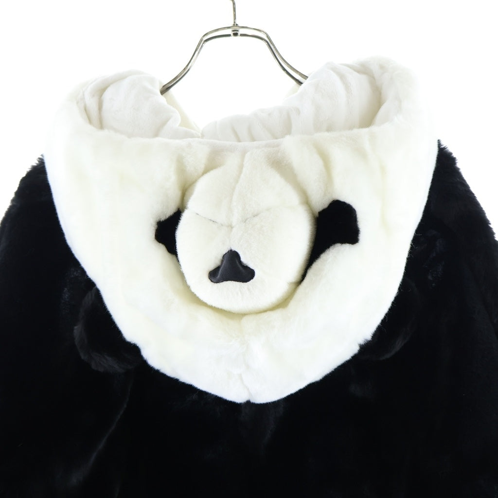 DOLCE & GABBANA(ドルチェアンドガッバーナ) ×呪術廻戦 Panda Fur Blouson Jacket パンダ フェイクファー ボンバー ジャケット ブラック/ホワイト I9AGLZ G7D