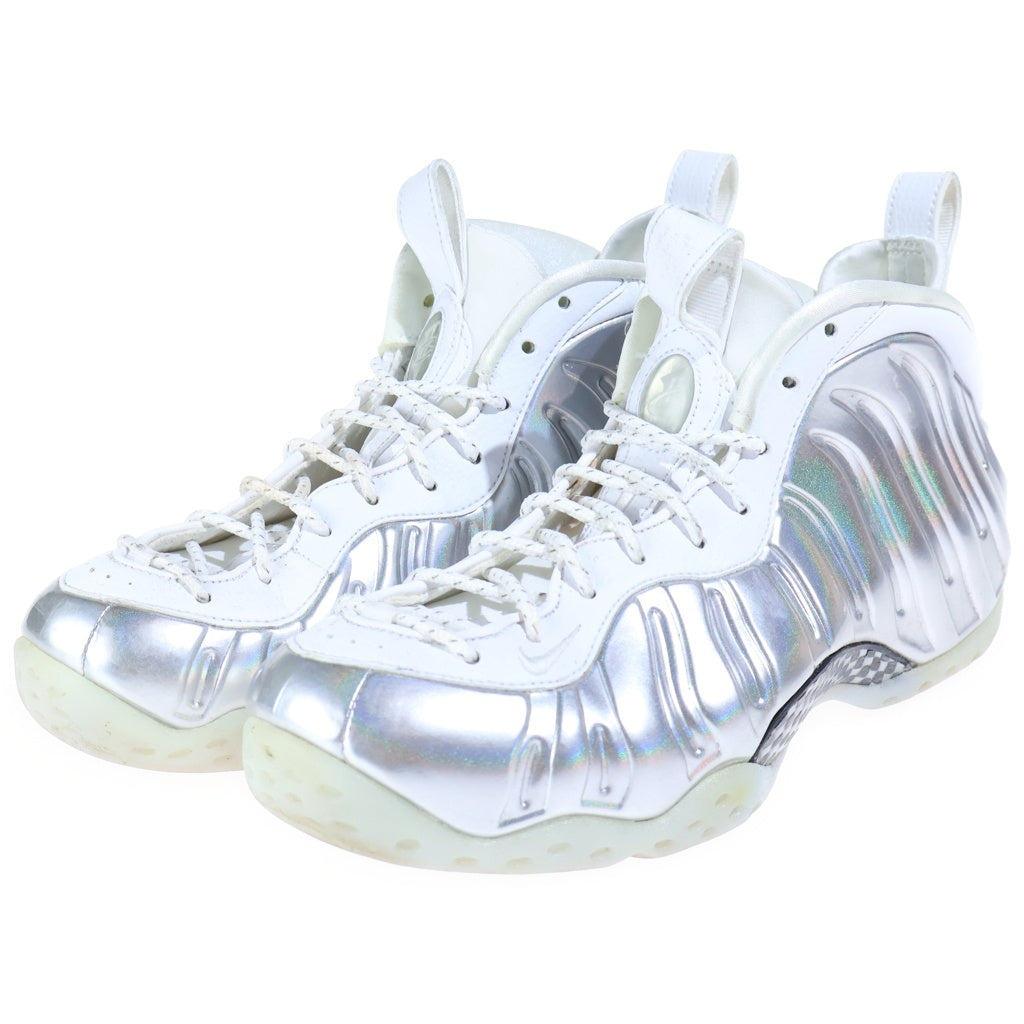 NIKE(ナイキ) WMNS AIR FOAMPOSITE ONE ウィメンズ エアフォームポジット ワン ローカットスニーカー シルバー/ホワイト US9/26.0cm AA3963-100