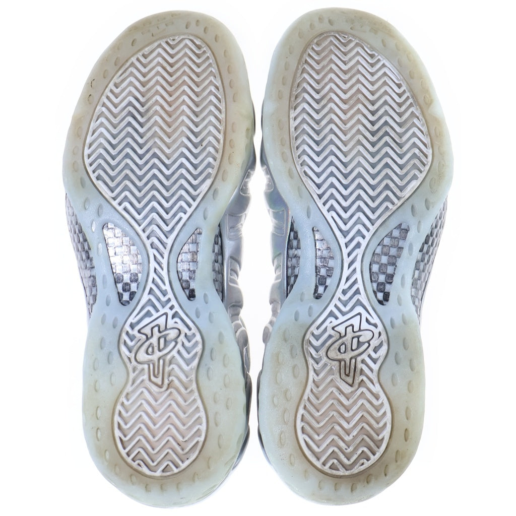 NIKE(ナイキ) WMNS AIR FOAMPOSITE ONE ウィメンズ エアフォームポジット ワン ローカットスニーカー シルバー/ホワイト US9/26.0cm AA3963-100